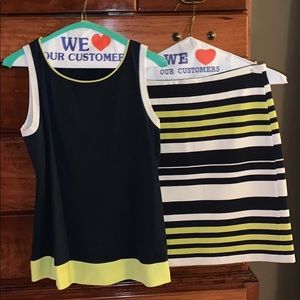Ann Taylor miniskirt and tank top